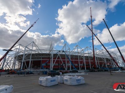 Foto's van de verbouwing van het stadion gemaakt op 5-3-2021. Alle foto's zijn te vinden in het fotoalbum.