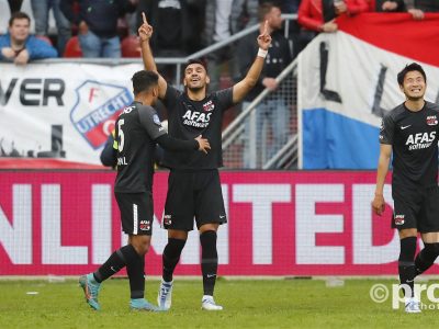 Vangelis Pavlidis scoort tegen FC Utrecht